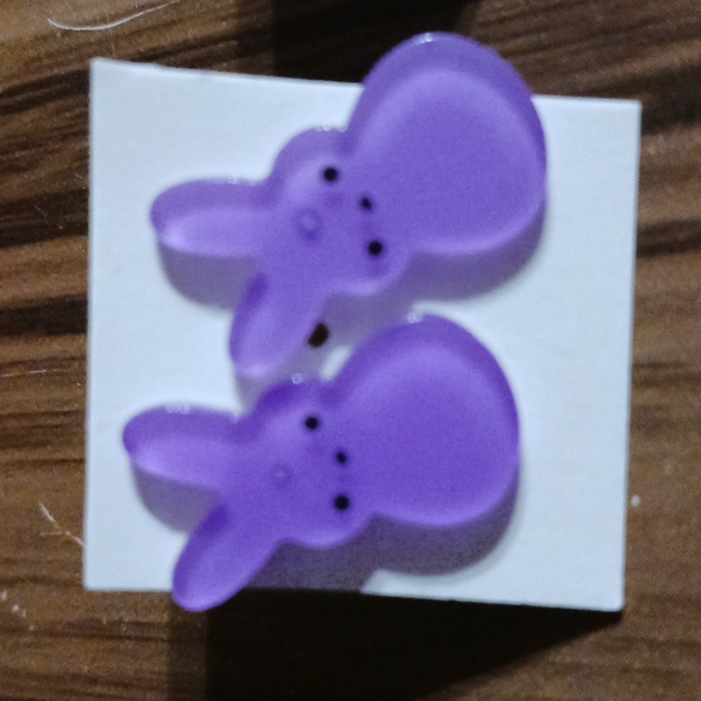 Purple Bunny Earrings